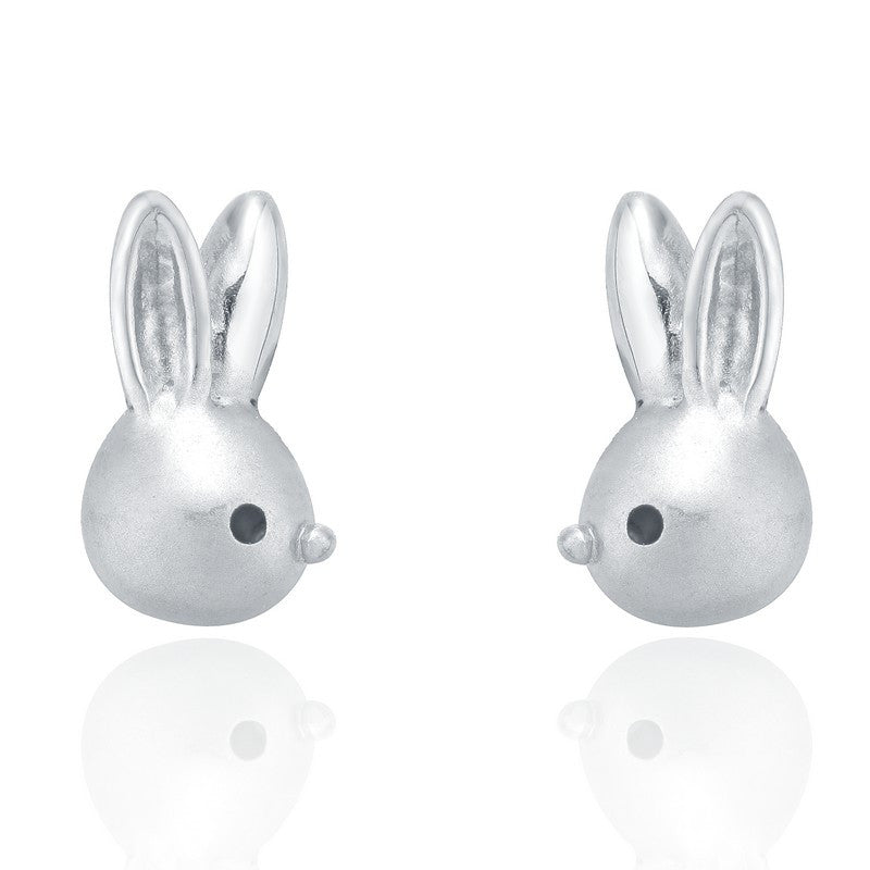 Sterling Silver Bunny Rabbit Stud Earrings