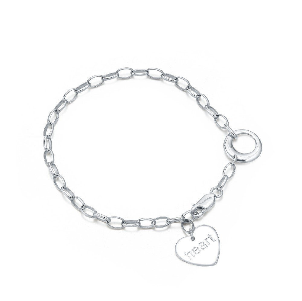 Silver Heart Charm Bracelet