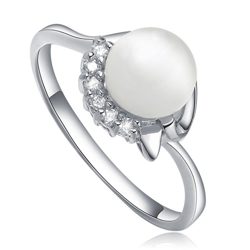 Sterling Silver Cat Eye Stone Flower Ring