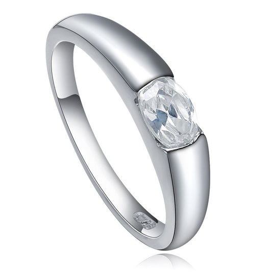 Silver Clear Cubic Zirconia Ring