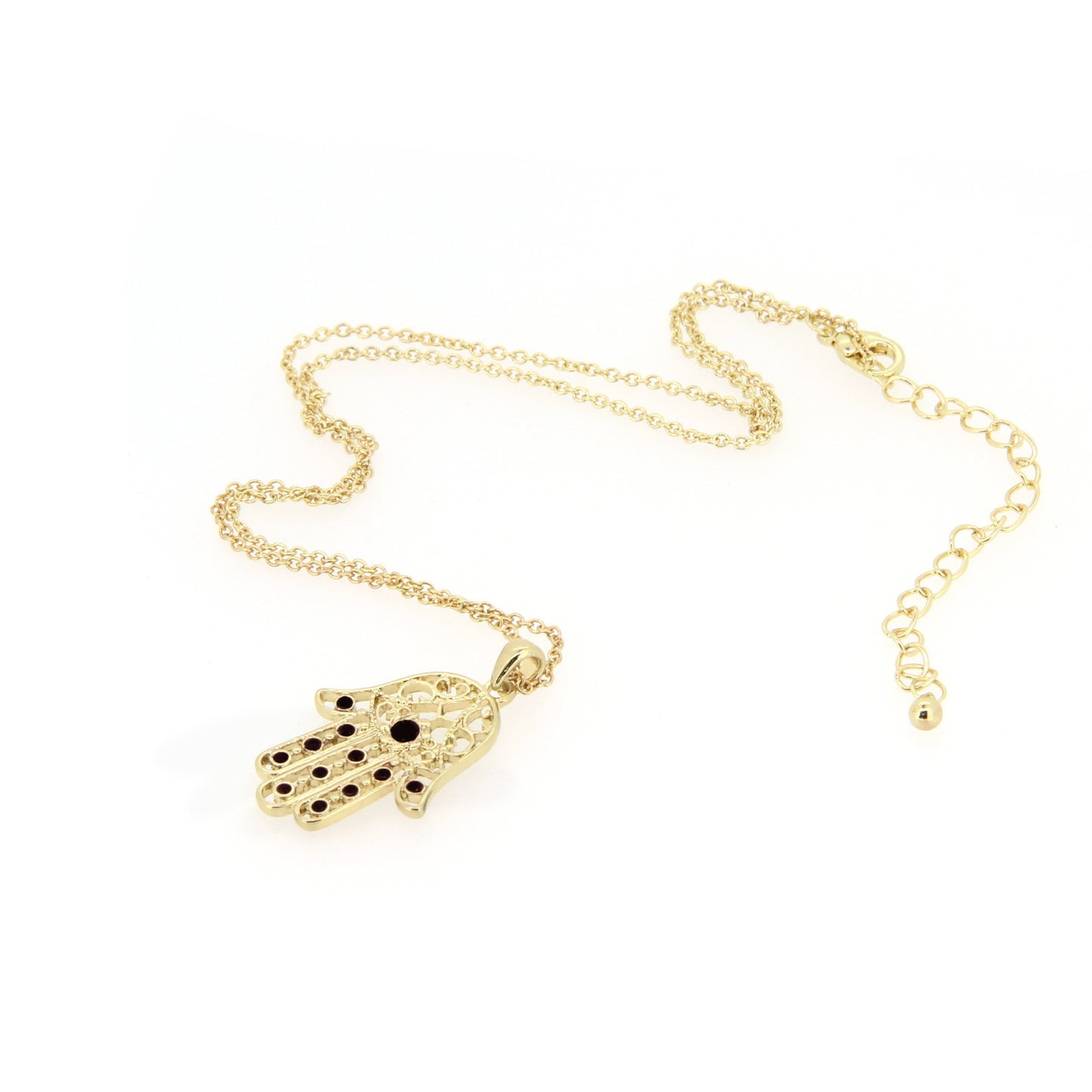 Gold Hamsa Dark Queen Necklace