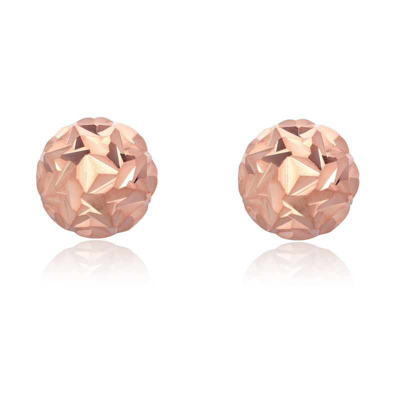 Rose Gold Crunched Knot Stud Earrings