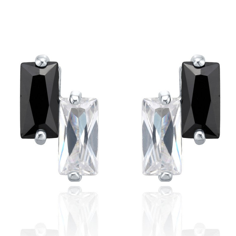 Black & White Block Stud Earrings