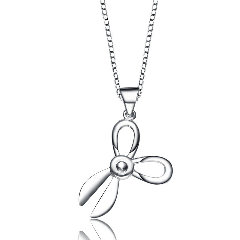 Sterling Silver Scissors Necklace