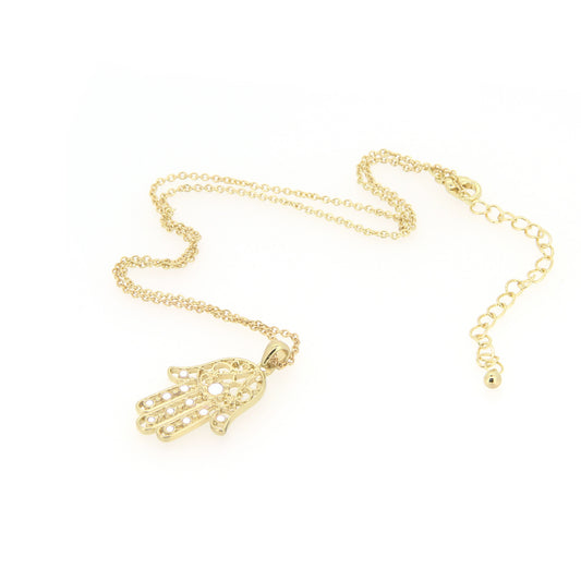 Gold Hamsa Queen Necklace